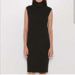 Black Kowtow turtleneck midi dress knit XS